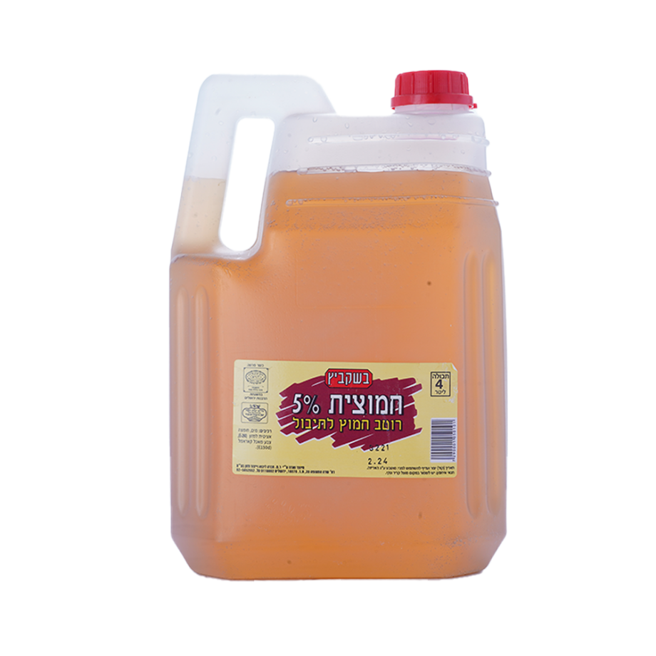 חומץ חום 4 ליטר  (חומצית )